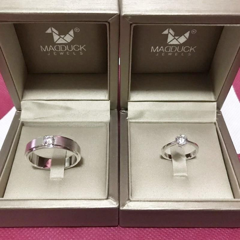 Couple ring set – CZ in 925 silver by Madduck Jewels