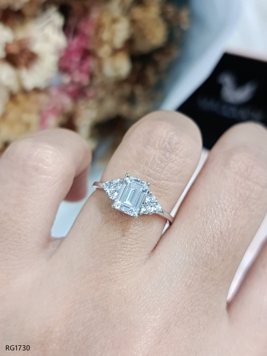 MadDuckJewels Sterling Silver 925 Engagement & Wedding Ring โ CZ / Moissanite / Lab-Grown Diamond โ Rhodium Plated, Nickel-Free โ RG1730