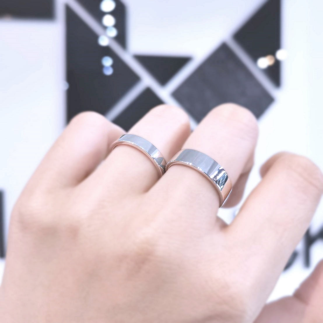 Madduckjewels แหวนเงินแท้ ชุบโรเดียม RG1479-RG1480
