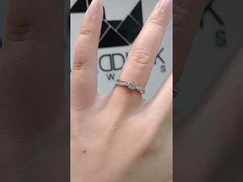 0.23 Cts Cubic Zirconia / Sterling Silver 925 Ring / Rhodium plated Nickel-Free / MadDuckJewels RG1449