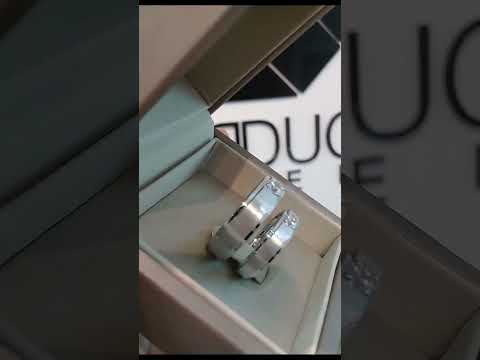 Cubiz Zirconia Sterling Silver 925 couple Rings with Rhodium plated / RG1418WGR-RG1419WGR