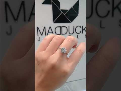 1.30 Cts Cubic Zirconia / Sterling Silver 925 Ring / Rhodium plated Nickel-Free / MadDuckJewels RG1623