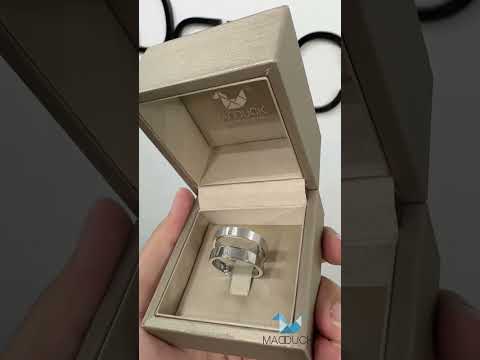 Cubiz Zirconia Sterling Silver 925 couple Rings with Rhodium plated / RG1564WGR-RG1564