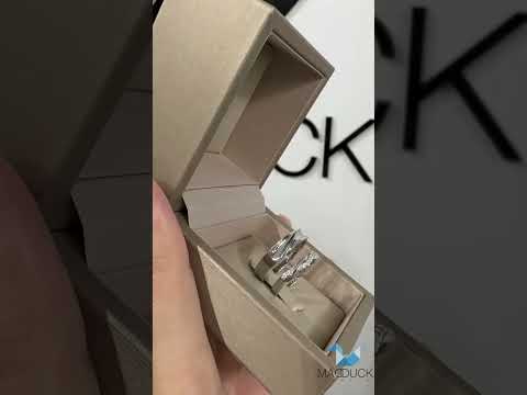 Cubiz Zirconia Sterling Silver 925 couple Rings with Rhodium plated / RG1929-RG1525