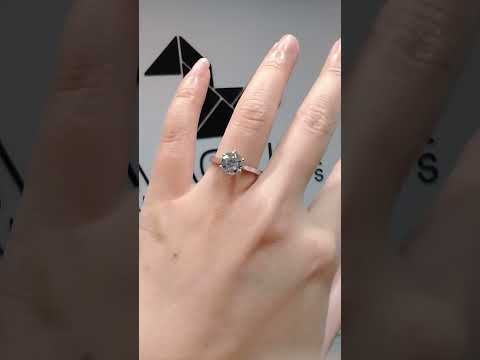 1.50 Cts Cubic Zirconia / Sterling Silver 925 Ring / Rhodium plated Nickel-Free / MadDuckJewels RG1803