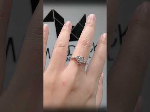 0.60 Cts Cubic Zirconia / Sterling Silver 925 Ring / Rhodium plated Nickel-Free / MadDuckJewels RG1535