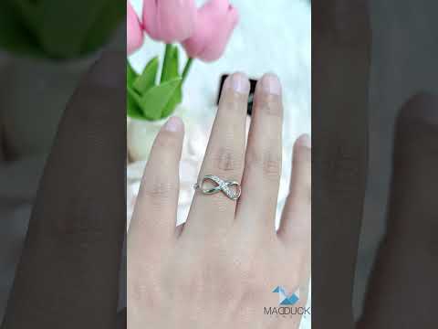 Infinity Ring, Eternity Ring, Twist Ring, Simple Ring, Eternity Band, Gift for Her, Sterling silver RG1303