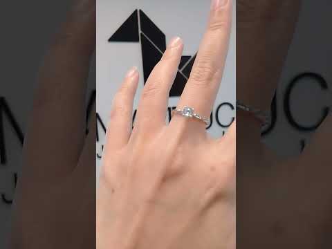 0.50 Cts Cubic Zirconia / Sterling Silver 925 Ring / Rhodium plated Nickel-Free / MadDuckJewels RG1618