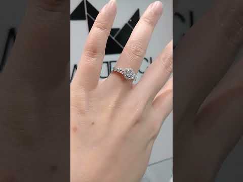 0.23 Cts Cubic Zirconia / Sterling Silver 925 Ring / Rhodium plated Nickel-Free / MadDuckJewels RG1531