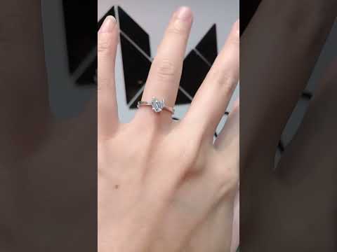 Heart Cubic Zirconia / Sterling Silver 925 Ring / Rhodium plated Nickel-Free / MadDuckJewels RG1722