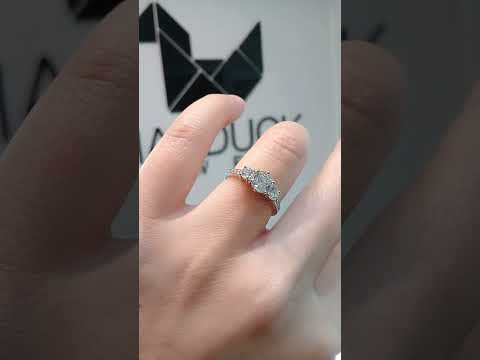 0.80 Cts Cubic Zirconia / Sterling Silver 925 Ring / Rhodium plated Nickel-Free / MadDuckJewels RG1733