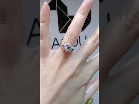 1.00 Cts Cubic Zirconia / Sterling Silver 925 Ring / Rhodium plated Nickel-Free / MadDuckJewels RG1626