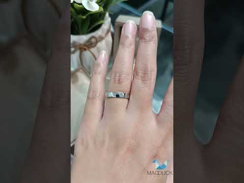 Sterling Silver 925 Ring / 4.0 mm. Comfort fit / Wedding band / Rhodium plated Nickel-Free / MadDuckJewels RG1480