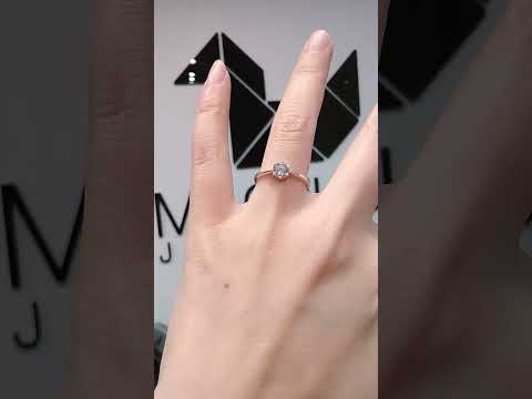 0.50 Cts Cubic Zirconia / Sterling Silver 925 Ring / Rhodium plated Nickel-Free / MadDuckJewels RG1505