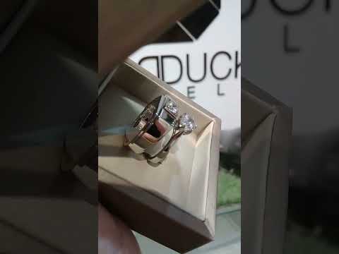 Cubiz Zirconia Sterling Silver 925 couple Rings with Rhodium plated / RG1826-RG1927