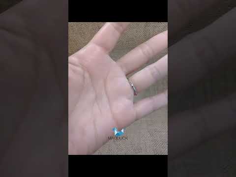 5x7 mm. Emerald cut Cubic Zirconia / Sterling Silver 925 Ring / Rhodium plated Nickle-Free / MadDuckJewels RG1730