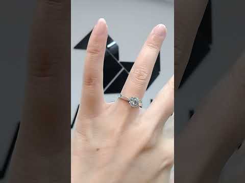 1.00 Cts Cubic Zirconia / Sterling Silver 925 Ring / Rhodium plated Nickel-Free / MadDuckJewels RG1719