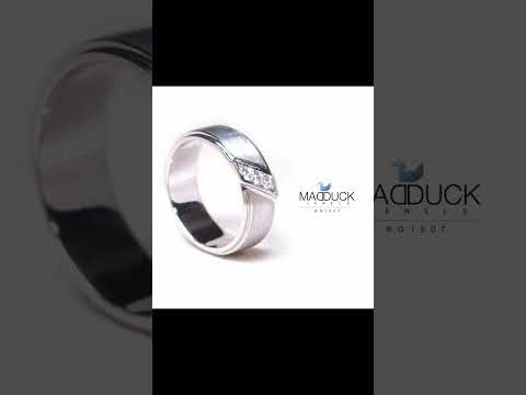 Cubiz Zirconia Sterling Silver 925 couple Rings with Rhodium plated / RG1507WGR-RG1563