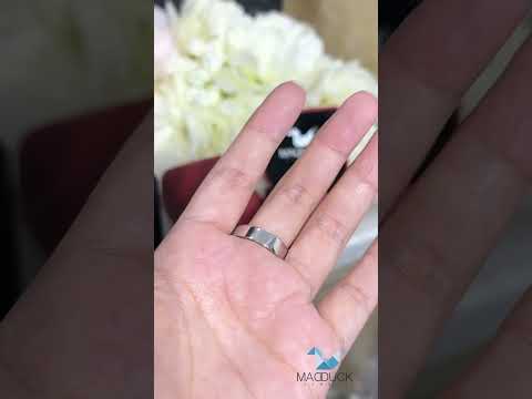 Madduckjewels แหวนเงินแท้ เพชร CZ ชุบโรเดียม RG2001WGR