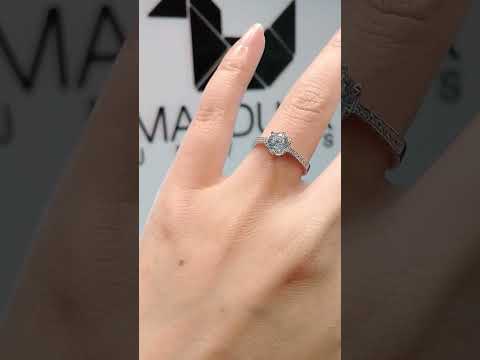 0.80 Cts Cubic Zirconia / Sterling Silver 925 Ring / Rhodium plated Nickel-Free / MadDuckJewels RG1705