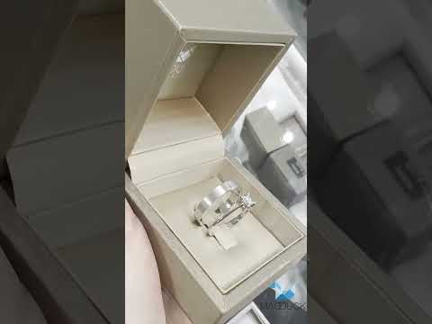 Cubiz Zirconia Sterling Silver 925 couple Rings with Rhodium plated / RG1564WGR-RG1459