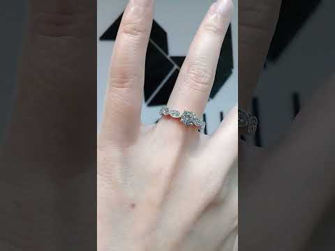 0.60 Cts Cubic Zirconia / Sterling Silver 925 Ring / Rhodium plated Nickel-Free / MadDuckJewels RG1707