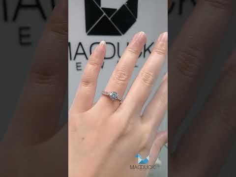 1.00 Cts Cubic Zirconia / Sterling Silver 925 Ring / Rhodium plated Nickel-Free / MadDuckJewels RG1726