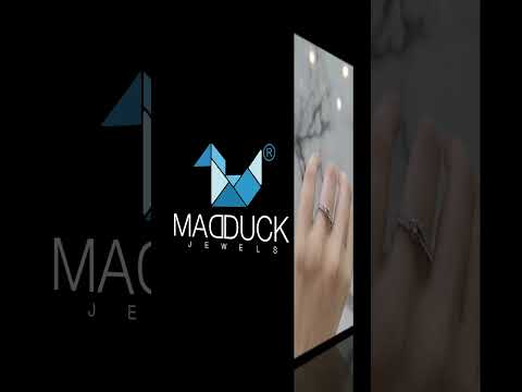 Madduckjewels แหวนเงินแท้ เพชร CZ ชุบโรเดียม RG1533