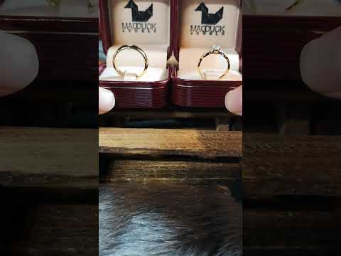 Cubiz Zirconia Sterling Silver 925 couple Rings with Rhodium plated / RG1456-RG1537