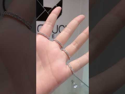 0.04 Cts Cubic Zirconia / Sterling Silver 925 Ring / Rhodium plated Nickel-Free / MadDuckJewels RG1428