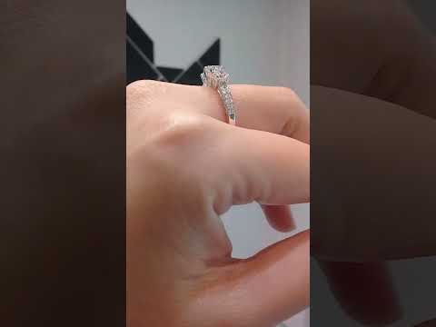 0.75 Cts Cubic Zirconia / Sterling Silver 925 Ring / Rhodium plated Nickel-Free / MadDuckJewels RG1619