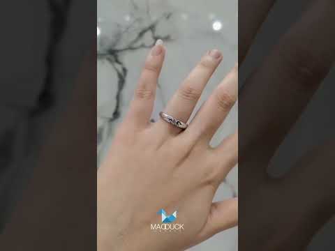 Madduckjewels แหวนเงินแท้ เพชร CZ ชุบโรเดียม RG1423