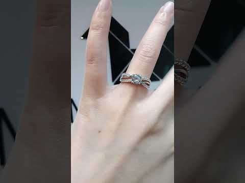 0.93 Cts Cubic Zirconia / Sterling Silver 925 Ring / Rhodium plated Nickel-Free / MadDuckJewels RG1567