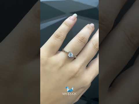 Madduckjewels แหวนเงินแท้ เพชร CZ ชุบโรเดียม RG1712