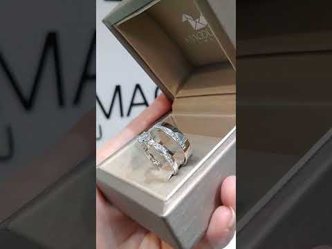 Cubiz Zirconia Sterling Silver 925 couple Rings with Rhodium plated / RG1470-RG1606