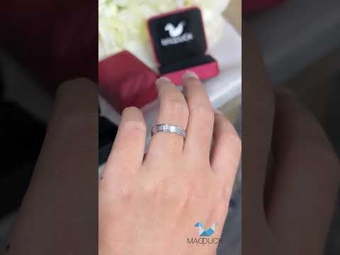 3.5 mm. Comfort fit Wedding band /Sterling Silver 925 Ring / Rhodium plated Nickel-Free / MadDuckJewels RG1630WGR