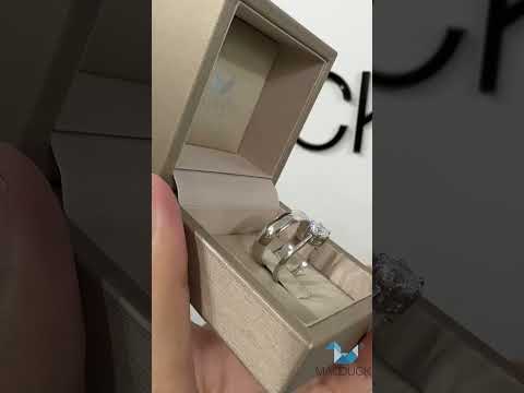 Cubiz Zirconia Sterling Silver 925 couple Rings with Rhodium plated / RG1405-RG1416