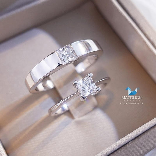Couple ring set – CZ in 925 silver by Madduck Jewels