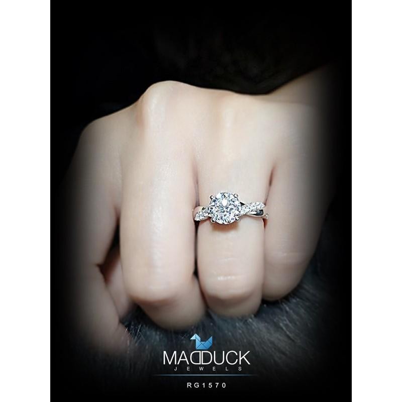 Couple ring set – CZ in 925 silver by Madduck Jewels