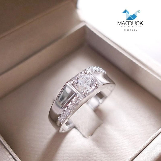 Unisex / male / female ring – CZ in 925 silver by Madduck Jewels