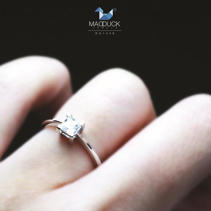 Couple ring set – CZ in 925 silver by Madduck Jewels