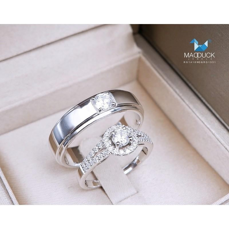 Couple ring set – CZ in 925 silver by Madduck Jewels