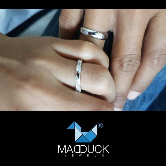 Couple ring set – CZ in 925 silver by Madduck Jewels