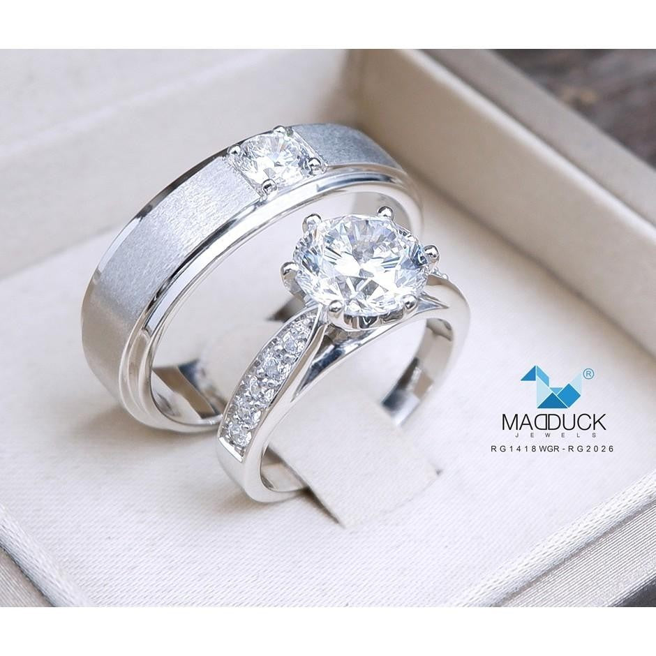 Couple ring set – CZ in 925 silver by Madduck Jewels