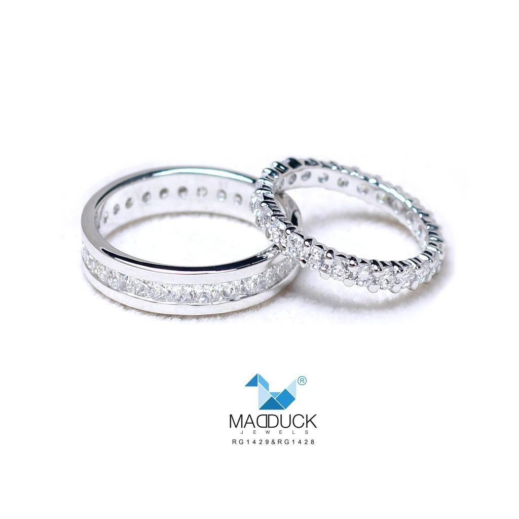Couple ring set – CZ in 925 silver by Madduck Jewels