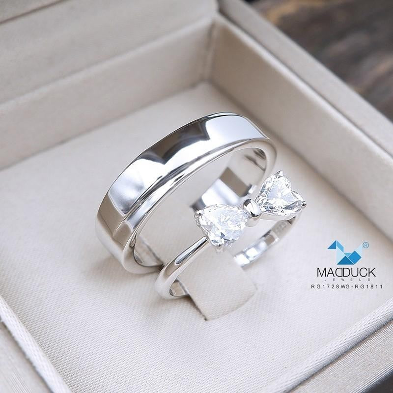 Couple ring set – CZ in 925 silver by Madduck Jewels