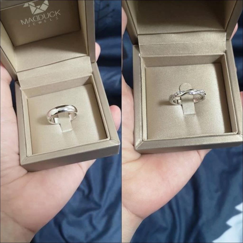 Couple ring set – CZ in 925 silver by Madduck Jewels