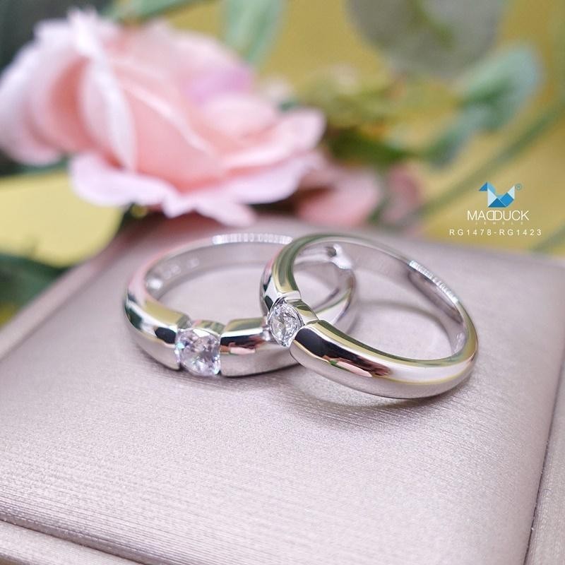 Couple ring set – CZ in 925 silver by Madduck Jewels