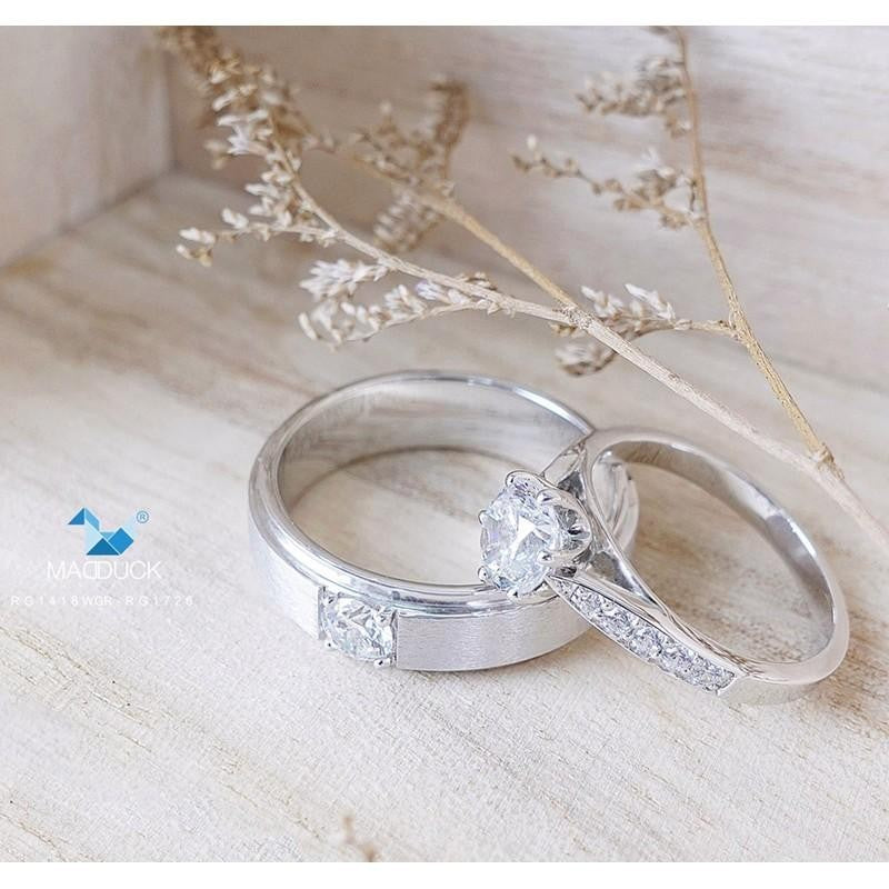 Couple ring set – CZ in 925 silver by Madduck Jewels
