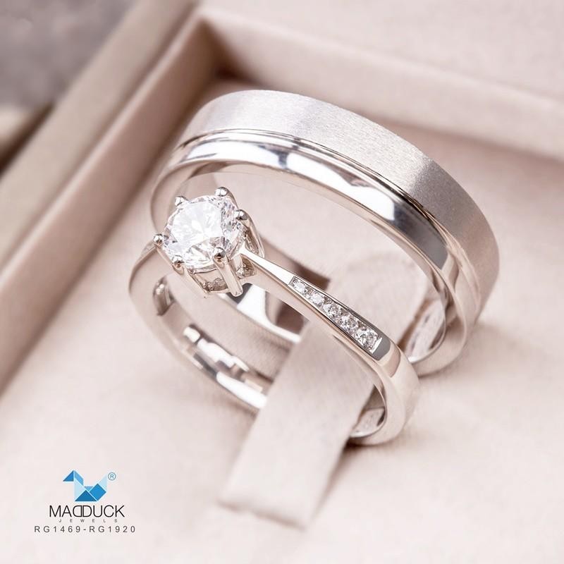 Couple ring set – CZ in 925 silver by Madduck Jewels